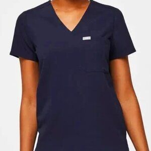 NWT Navy Figs Catarina One Pocket Scrub Top Medium